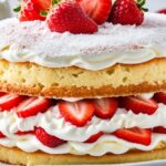 Victoria Sponge Cake with Strawberries