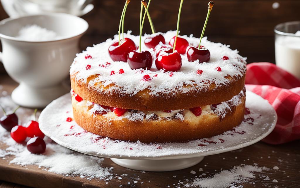 cherry and coconut cake
