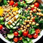 high protein vegan salad