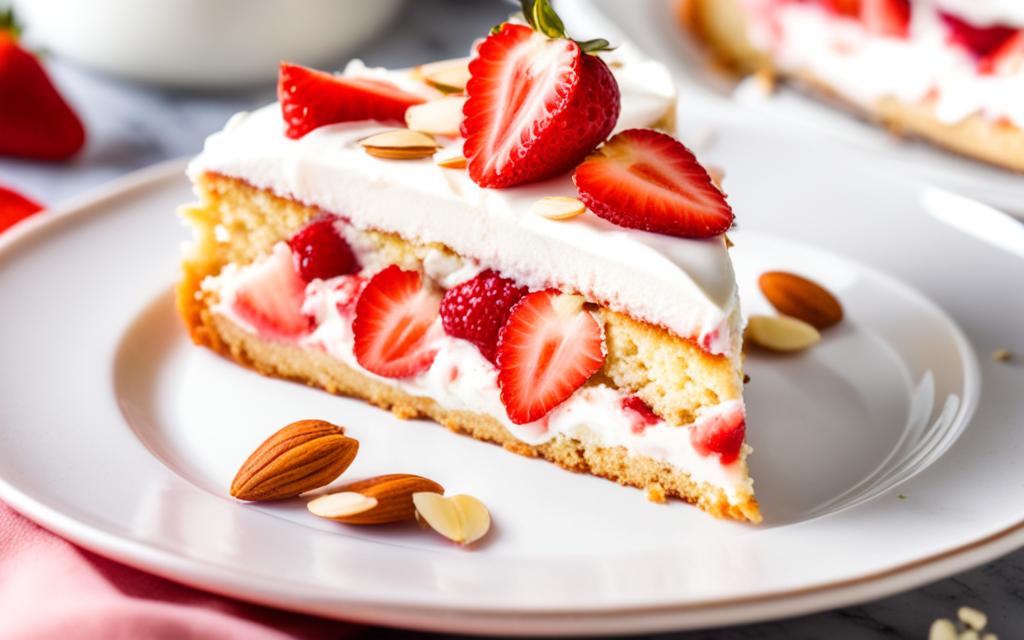 strawberry almond buttermilk cake