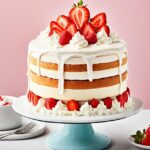 Fresh Cream Cake with Strawberries