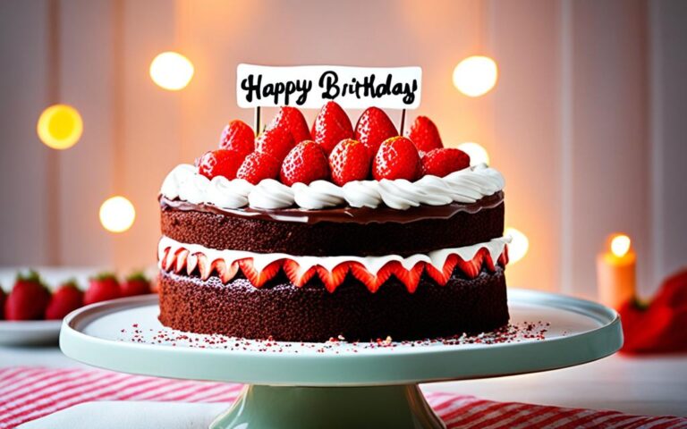 Celebrate with a Happy Birthday Chocolate Strawberry Cake