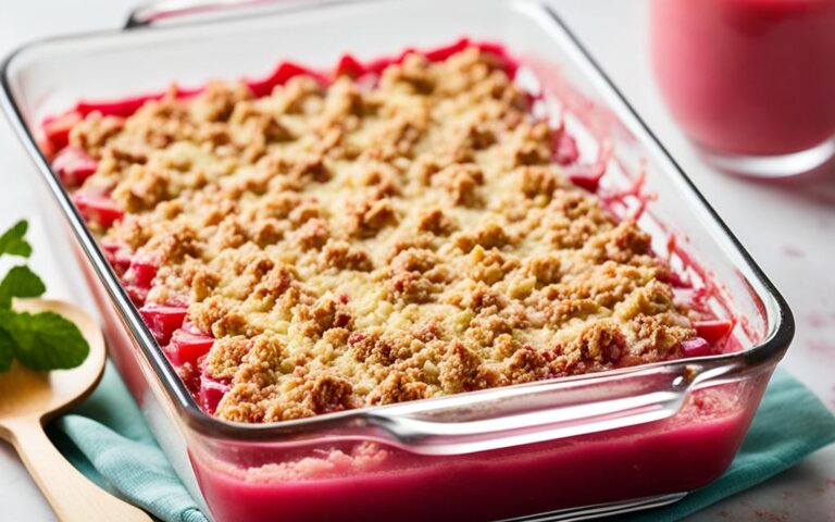 Tart Tantalizer: Rhubarb Custard Crisp Recipe