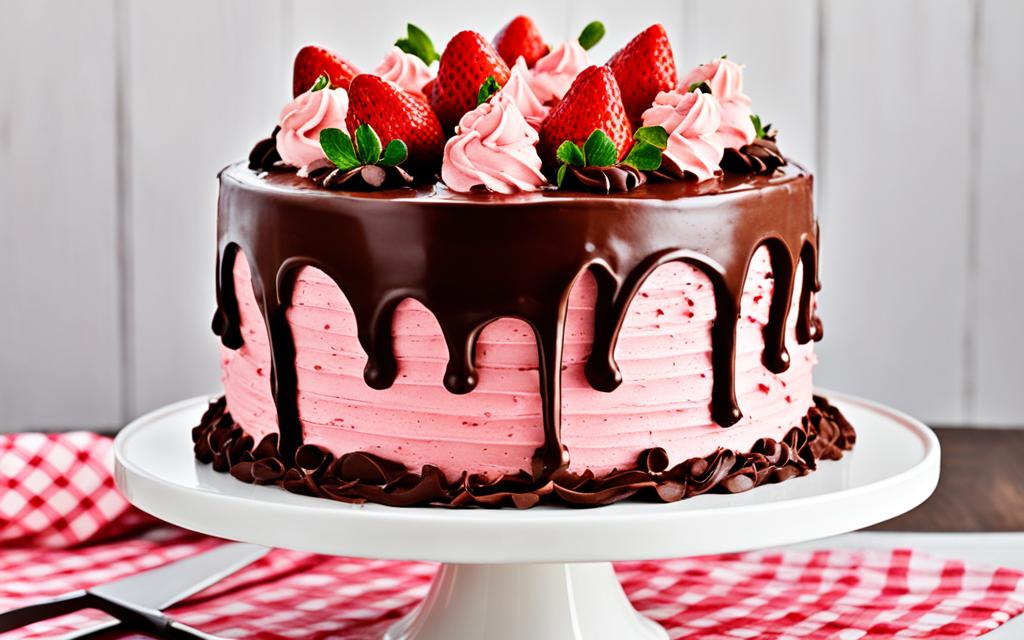 Strawberry buttercream and chocolate ganache