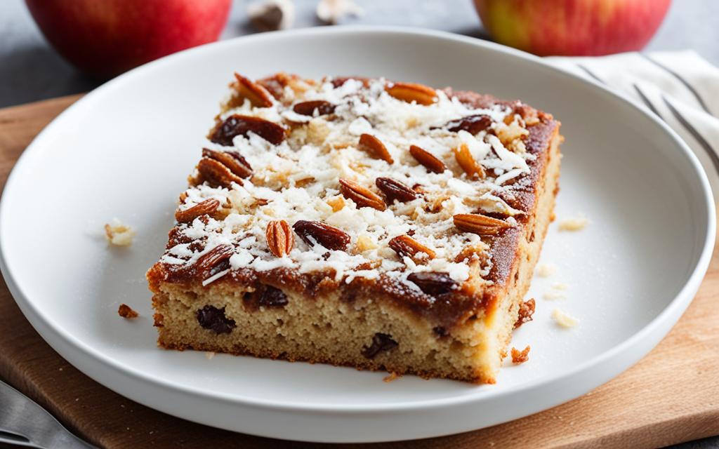 Sugar-Free Apple and Date Cake with Coconut Topping