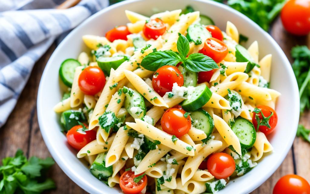 creamy pasta salad image