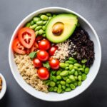 high protein quinoa salad