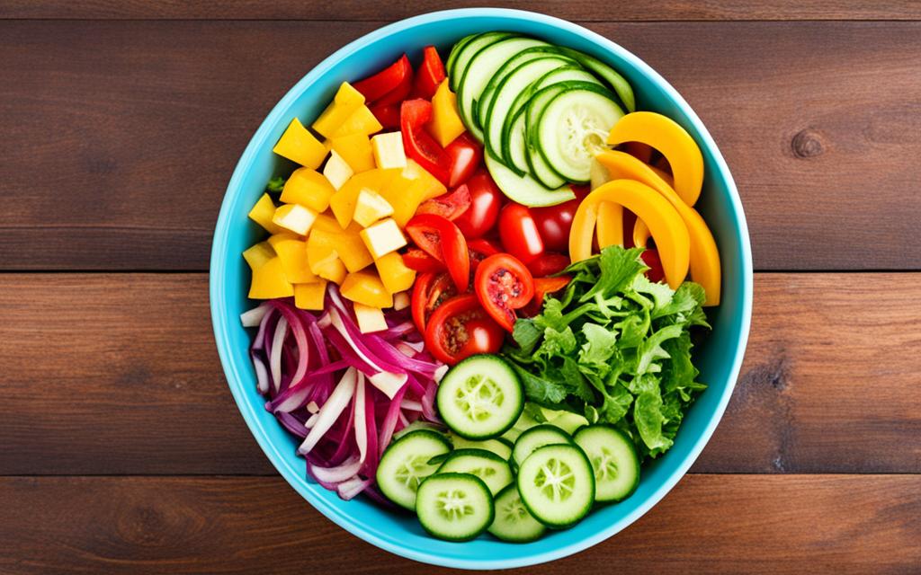 vegetable salad with italian dressing