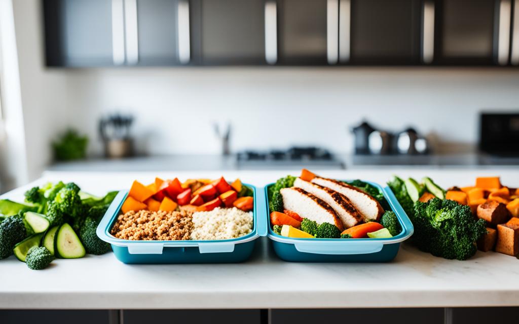 Meal prep lunch and dinner