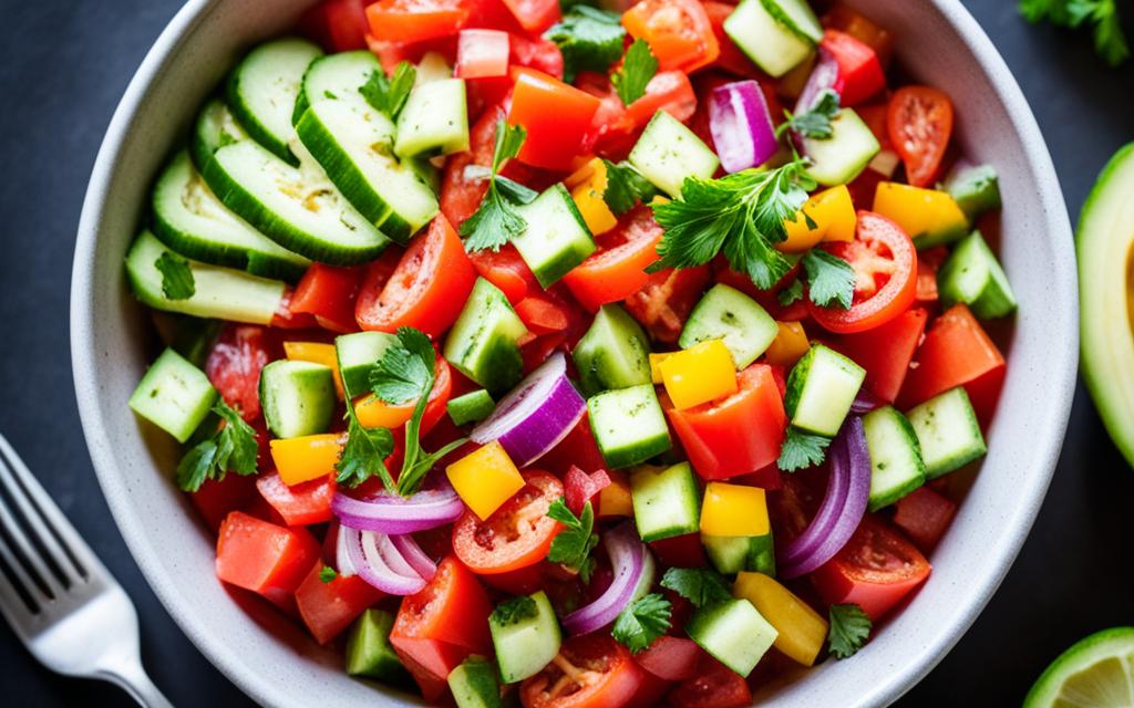 Variations of Israeli salad