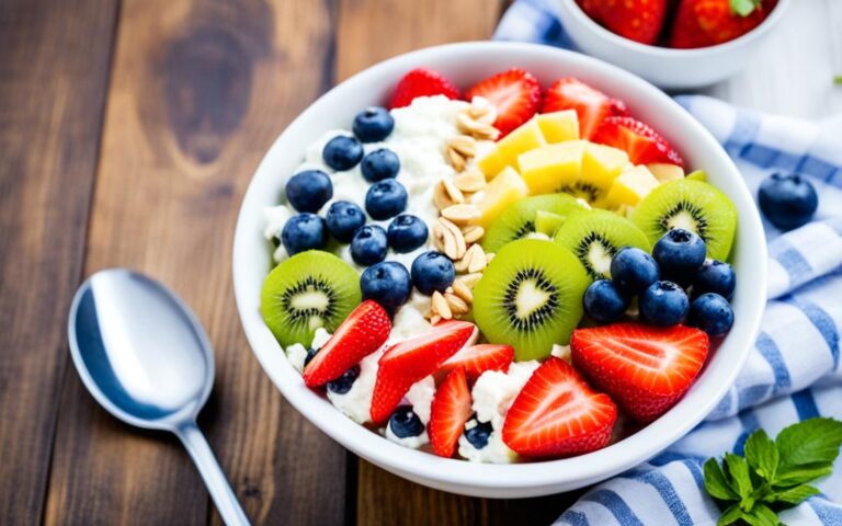 Healthy Fruit Salad Recipe with Cottage Cheese