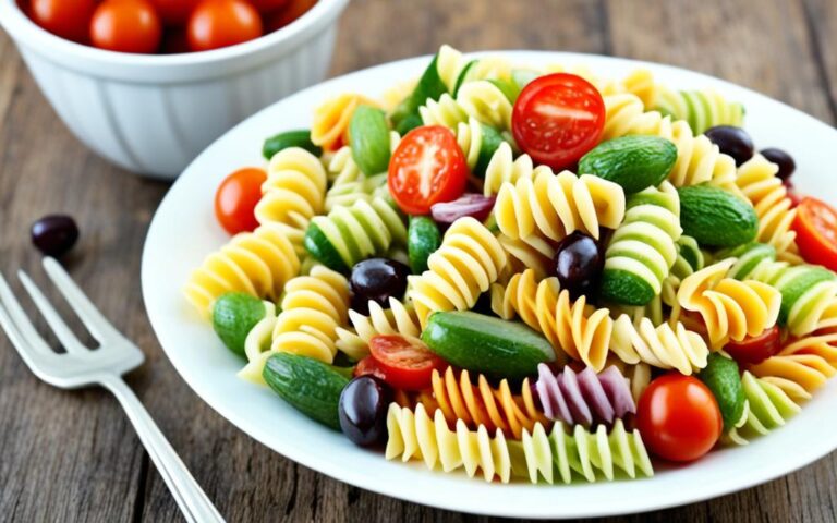 Classic Pasta Salad with Cucumbers and Tomatoes Recipe