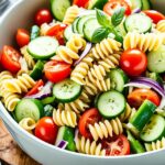 recipe for pasta salad with tomatoes and cucumber