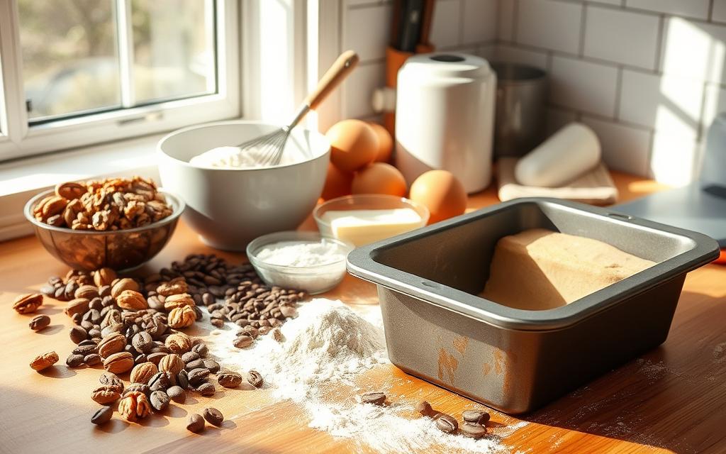 baking instructions for Mary Berry's Coffee and Walnut Loaf