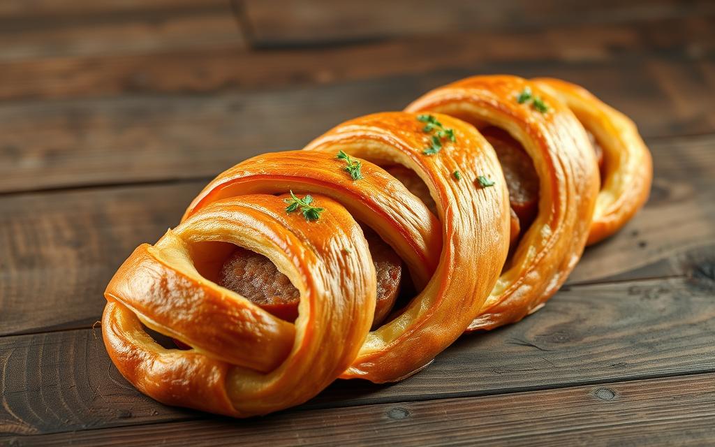 delicious sausage plait