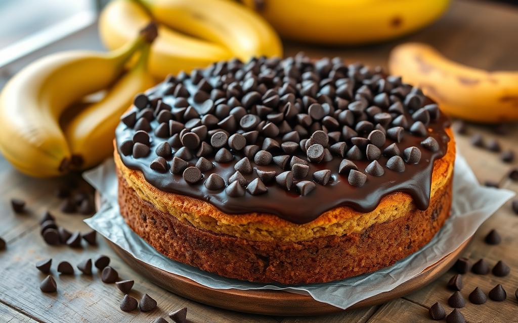 Banana Cake with Chocolate Chips