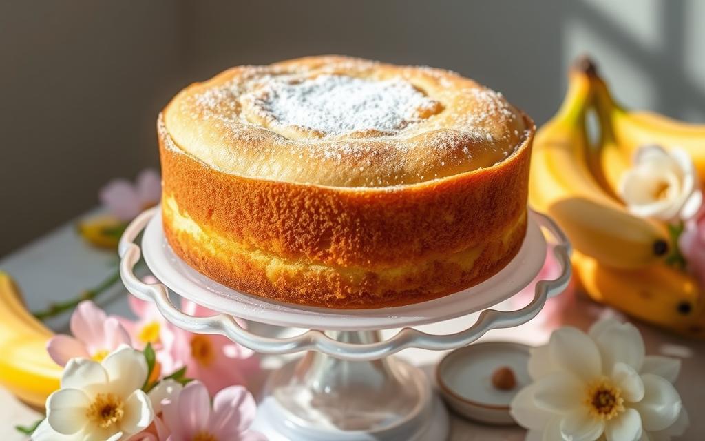 Fluffy Banana Sponge Cake