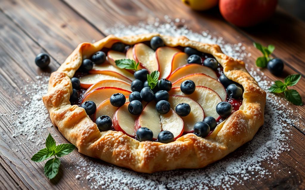 Pear and Blueberry Galette