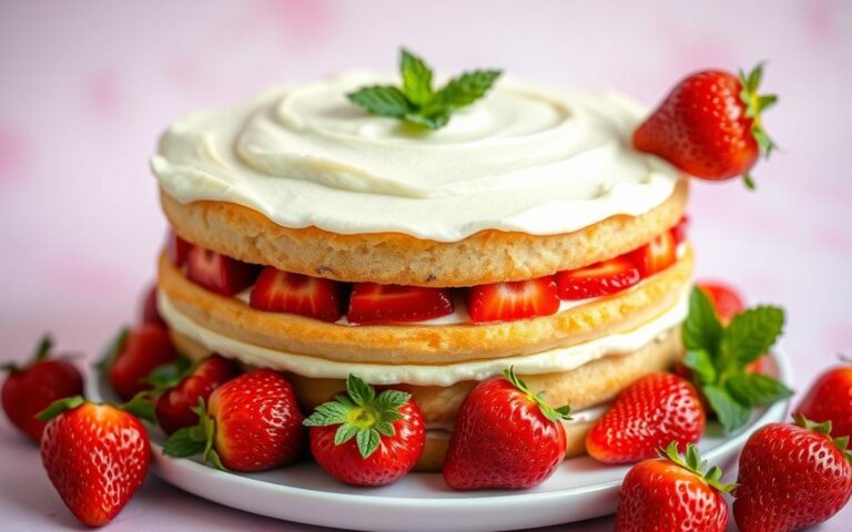 banana cake with strawberry filling recipe