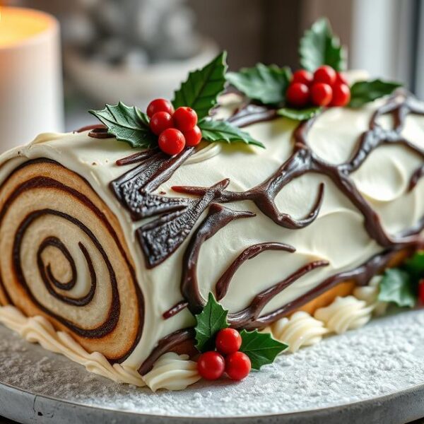 Vanilla Yule Log Cake Recipe: A Festive Delight