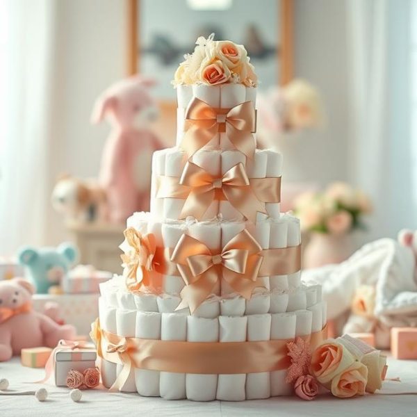 Learn How to Make a Diaper Cake for Baby Shower Gifts